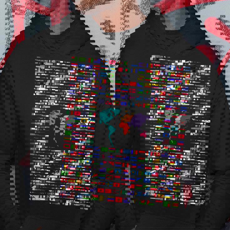 すべての国 世界の国旗 287 国旗 国際 パーカー 面白い贈り物