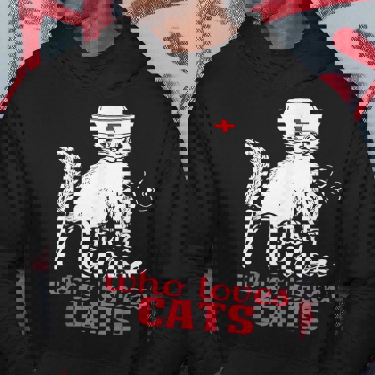 ただの猫好きナースおもしろいネコナース パーカー 面白い贈り物