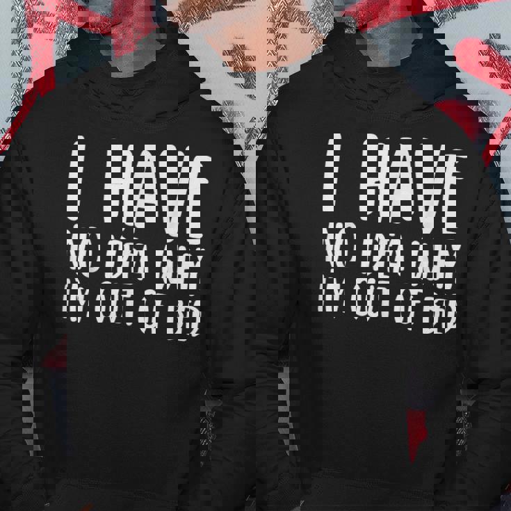 なぜベッドから出ているのか分からない パーカー 面白い贈り物