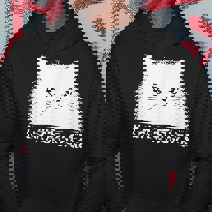 にゃに見てんだよ おもしろ 猫好き 猫飼い 猫 ネコ ねこ 猫 くろねこ好き 面白い サプライズ パーカー 面白い贈り物