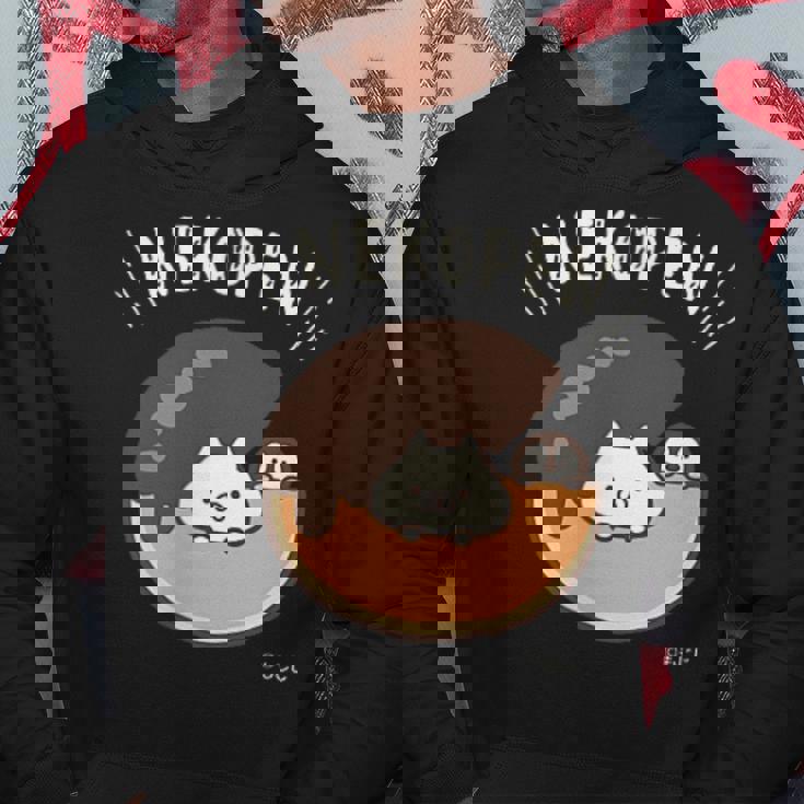 ねこぺん日和 ドーナツねこぺん ダークカラー パーカー 面白い贈り物