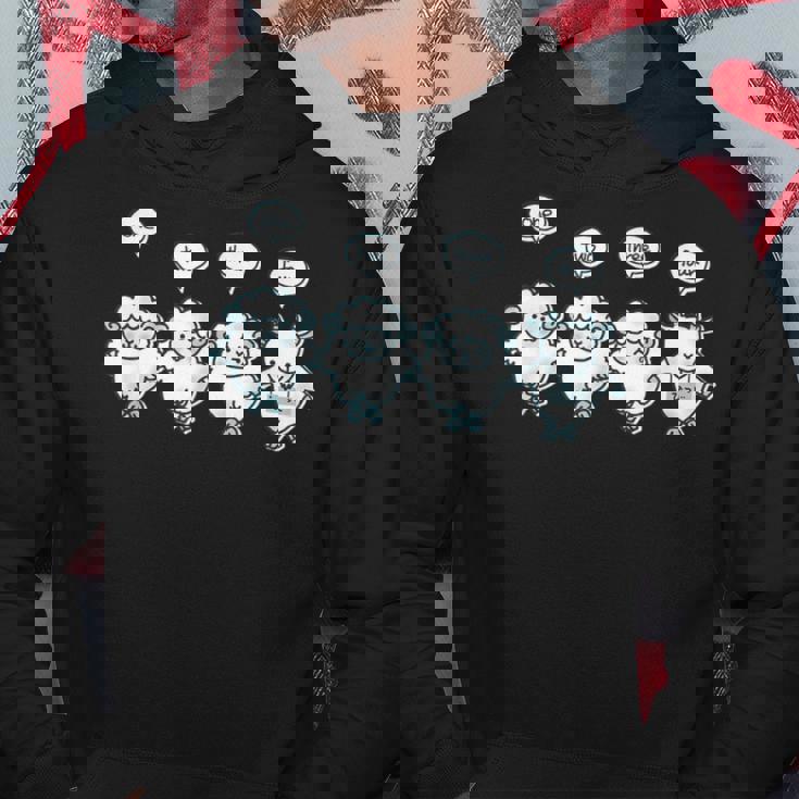 ひつじがいっぴき2 羊 ヒツジ ヤギ 不眠 安眠 数え歌 もふもふ 集団 かわいい おもしろ メンズ レディース キッズ パーカー 面白い贈り物