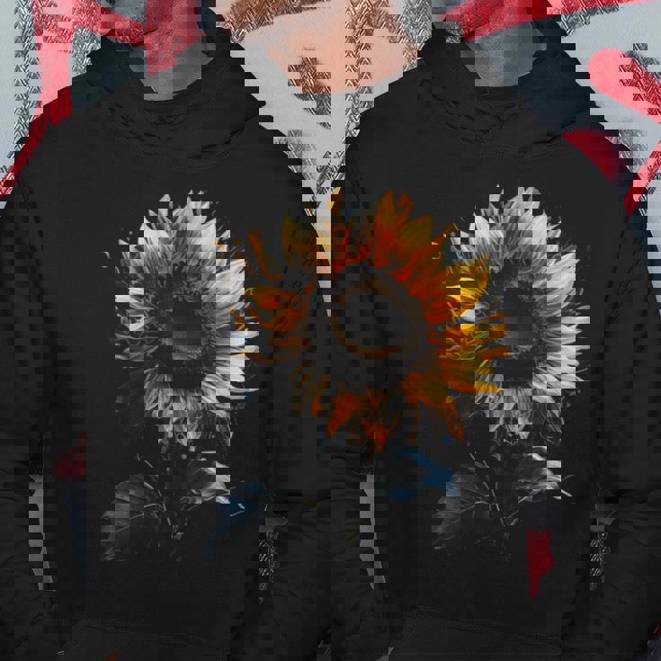 ひまわり ボタニカル 自然 アート フラワーガーデン ギフト パーカー 面白い贈り物