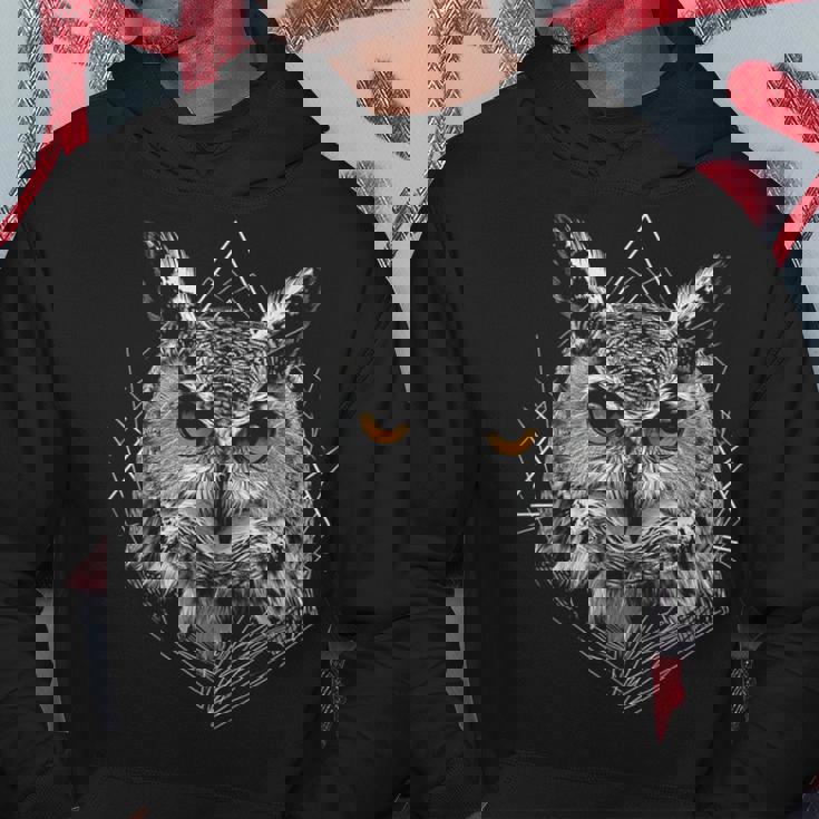 ふくろう ドローイング アート 動物 イラスト モチーフ フクロウ パーカー 面白い贈り物