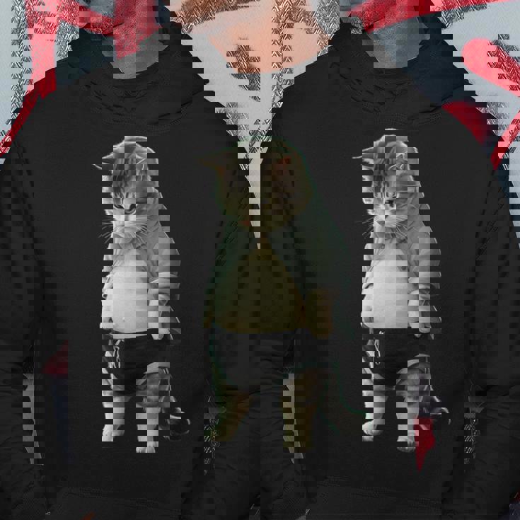 ぽっちゃり猫 お腹が大きい猫 ユーモア Fat Cat パーカー 面白い贈り物