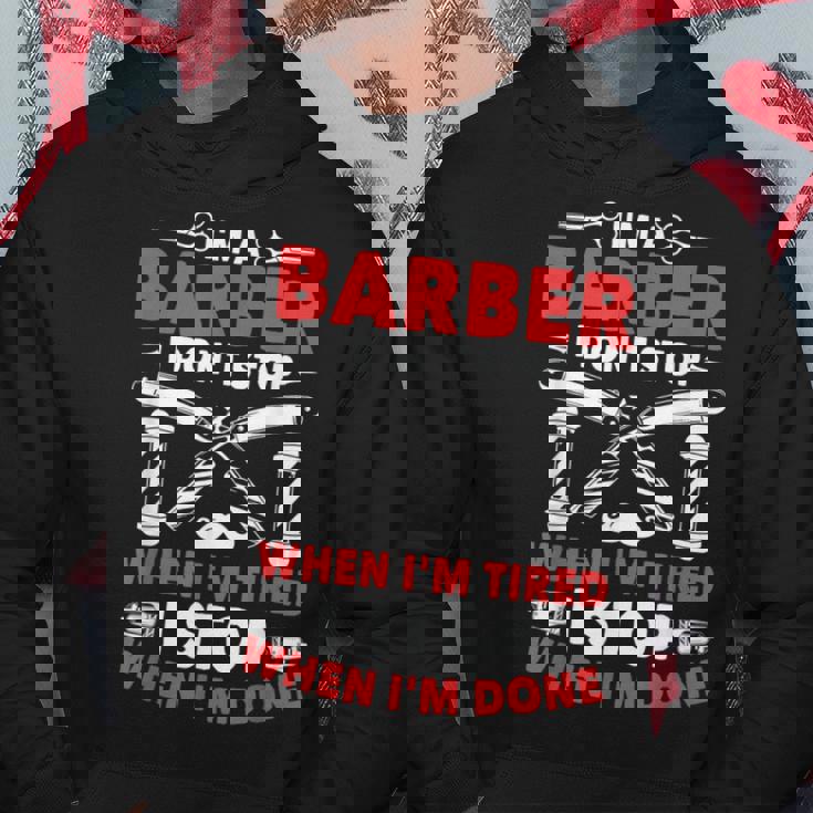 やったら床屋止まるよ美容師理髪師プレゼント パーカー 面白い贈り物