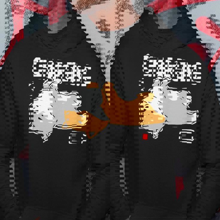 やる気スイッチ故障中 充電中 犬 柴犬 犬好き かわいい おもしろ 面白い パーカー 面白い贈り物