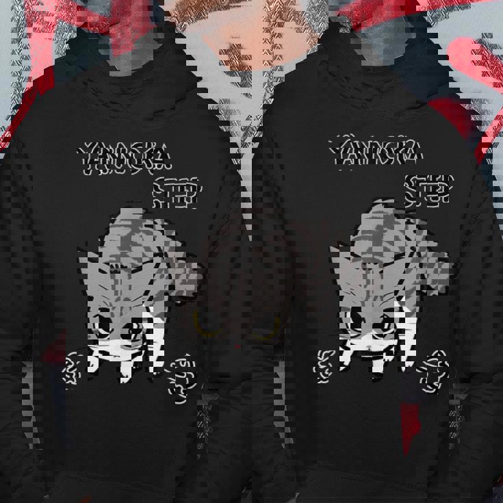 やんのかステップねこ 英語ver キジ白猫 かわいい 猫好き 動物 パーカー 面白い贈り物