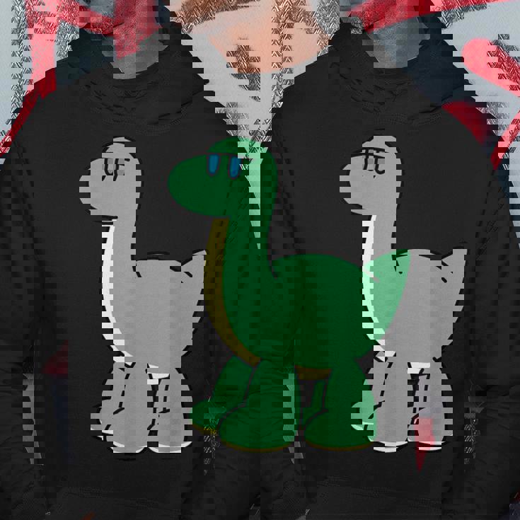 ゆるい恐竜のキャラクターイラスト_ブラキオサウルス パーカー 面白い贈り物