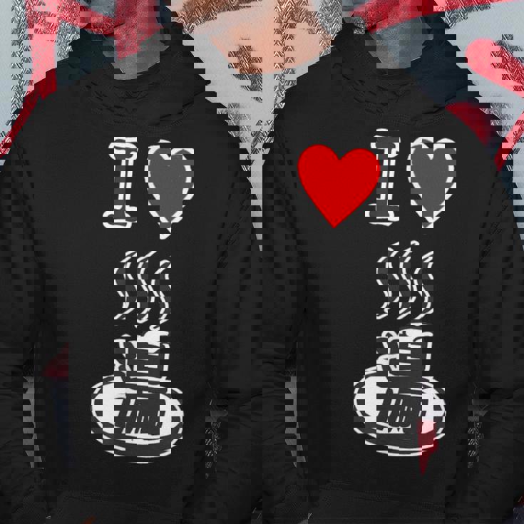 アイラブ・湯 イラスト【温泉】お風呂 マーク 銭湯 記号 ハート お土産 旅行 メッセージ・面白い デザイン パーカー 面白い贈り物