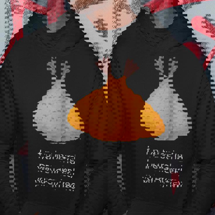 アジフライ好きなら、あなたは私の友達、アジフライ好き共有メッセージ パーカー 面白い贈り物