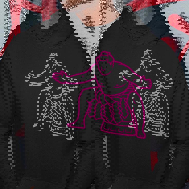 アスレチック相撲インスピレーションシルエット パーカー 面白い贈り物