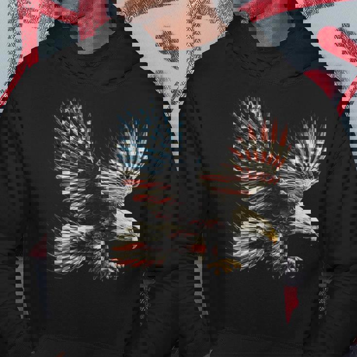 アメリカの国旗白頭ワシ米国独立記念日アートワーク デザイン パーカー 面白い贈り物