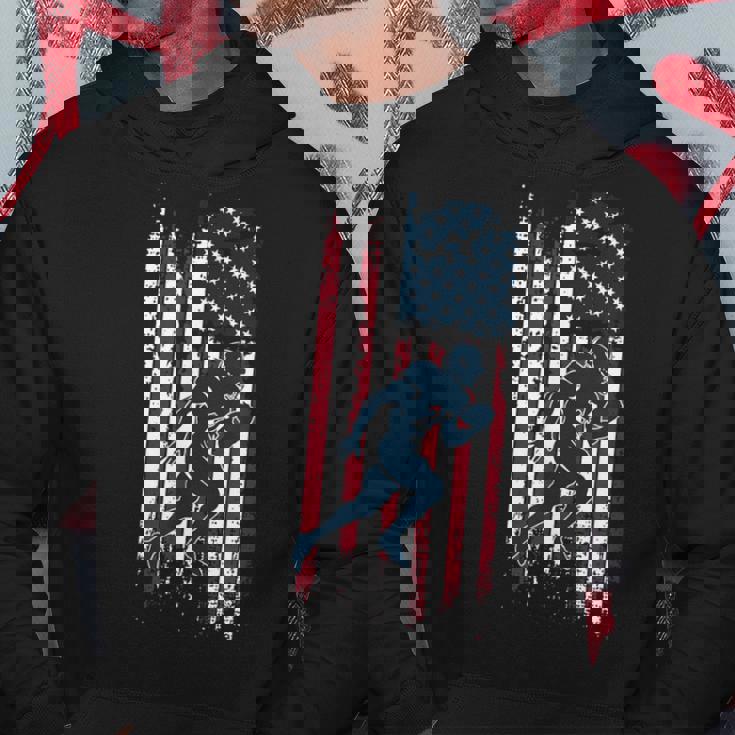 アメリカン フットボール選手 アメリカ国旗 スポーツ ファン 2024 シーズン パーカー 面白い贈り物