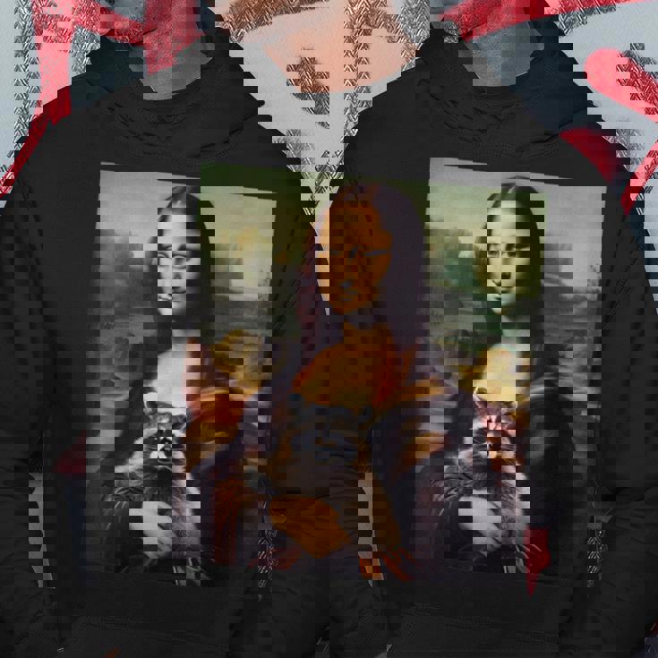 アライグマとモナリザ パーカー 面白い贈り物