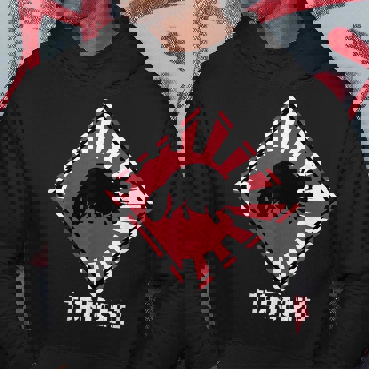 アライグマ犬 たぬき交差 日本ライジングサンフラッグ パーカー 面白い贈り物