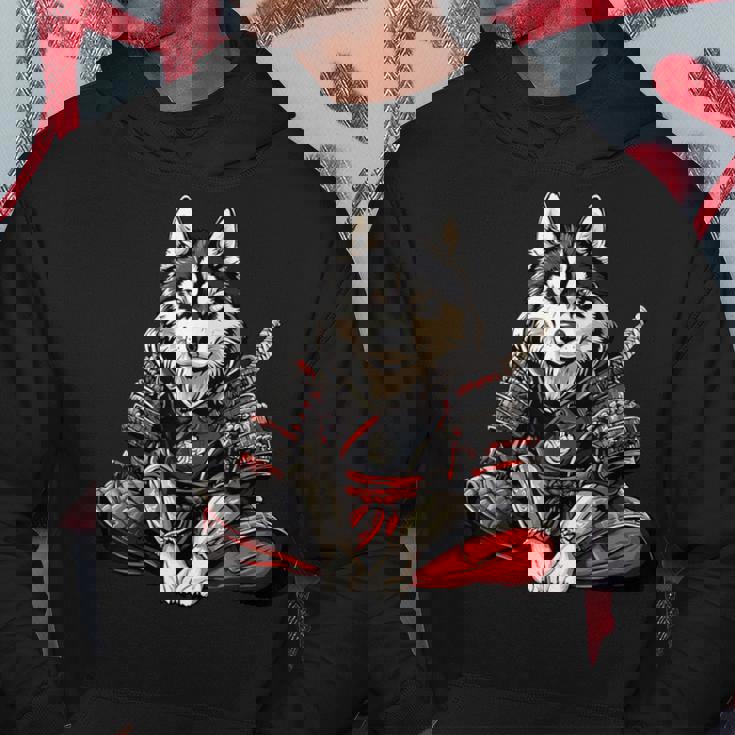 アラスカンマラミュート犬 和風 サムライ犬 パーカー 面白い贈り物