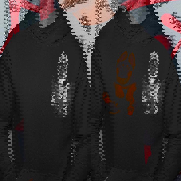 アルザス愛好家のためのポケットに入った面白いジャーマンシェパード パーカー 面白い贈り物