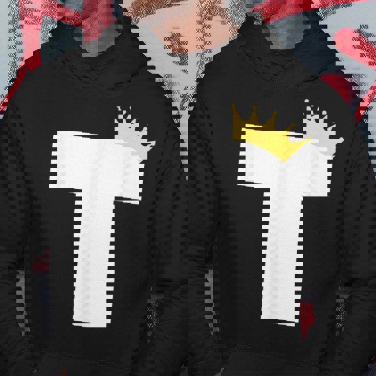 アルファベット大文字モノグラム イニシャル キング クイーン クラウン パーカー 面白い贈り物