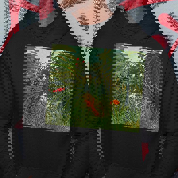 アンリ・ルソー作 ジャガー 馬を攻める1910 パーカー 面白い贈り物