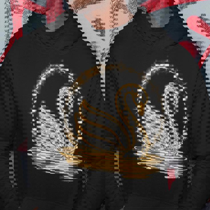 アート プリント モチーフとしての美しい白鳥、ギフトのアイデア パーカー 面白い贈り物