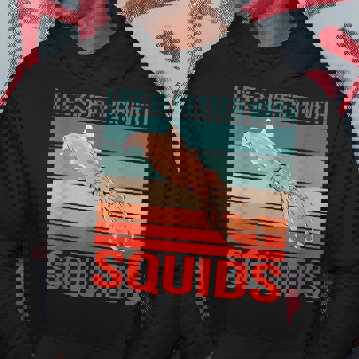 イカ ライフ・イズ・ベター 烏賊 イカ パーカー 面白い贈り物