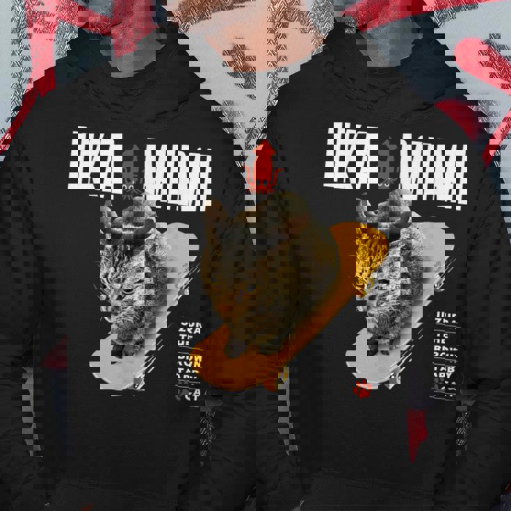 イカ耳ねこ、うずら 猫 キジトラ猫 イカミミ Cat パーカー 面白い贈り物