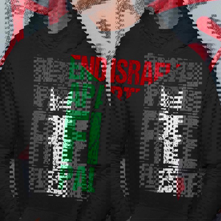 イスラエルのアパルトテッドフリーパレスチナを終えましょう パーカー 面白い贈り物