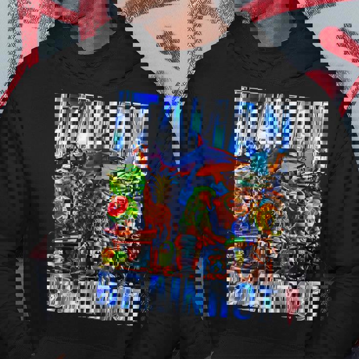 イタリア ブレイン ブートレッグ レトロ ミーム シャーク トラレロ トラララ パーカー 面白い贈り物