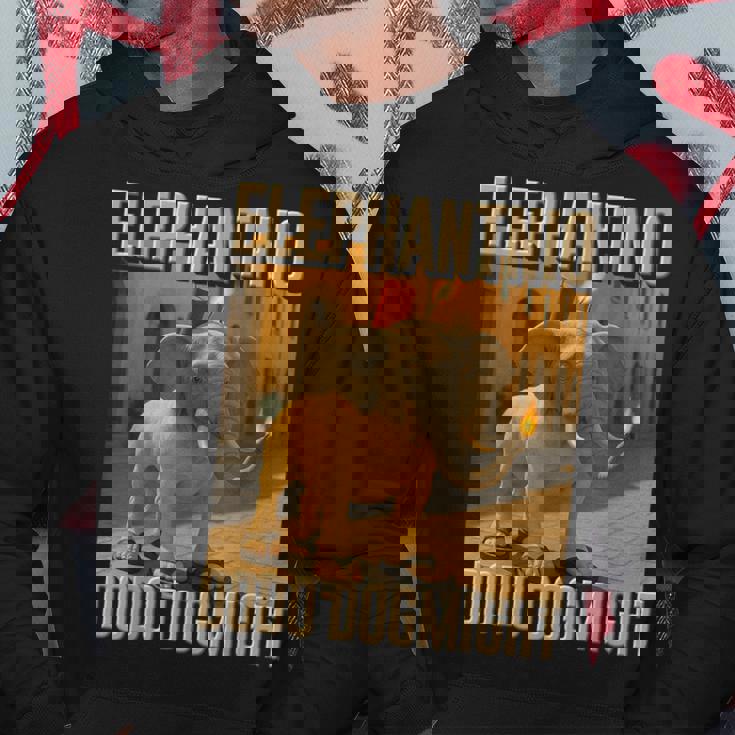 イタリアンブレインロットキャラクター エレファントニオ・ドードー ドッグマイ・ミーム パーカー 面白い贈り物