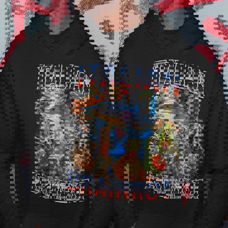 イタリアンブレインロット面白いイタリアンブレインロットミーム パーカー 面白い贈り物