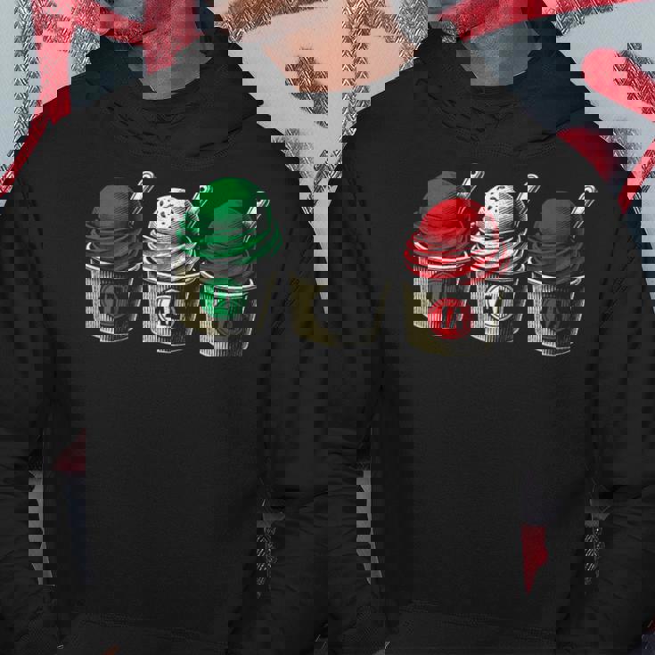 イタリア国旗カラーのイタリアジェラートカップ パーカー 面白い贈り物