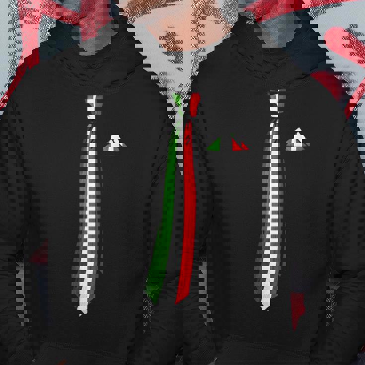 イタリア国旗ネクタイ愛国国旗 パーカー 面白い贈り物