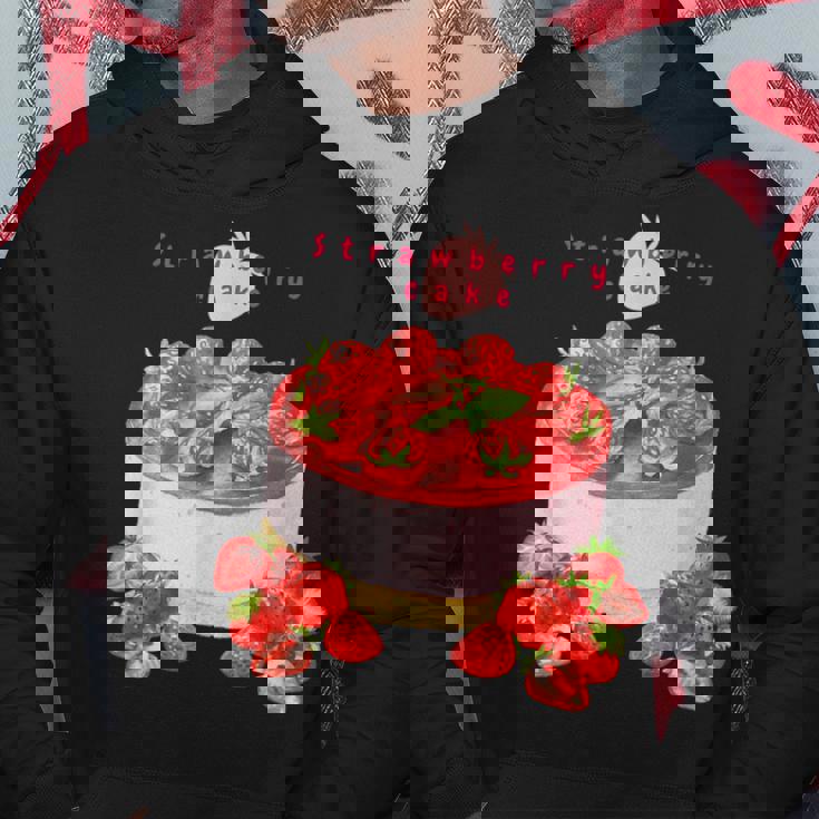 イチゴケーキ スイーツ デザート かわいい 春 パティシエ、普段着、いちご狩り、いちご、ストロベリー、お菓子 パーカー 面白い贈り物