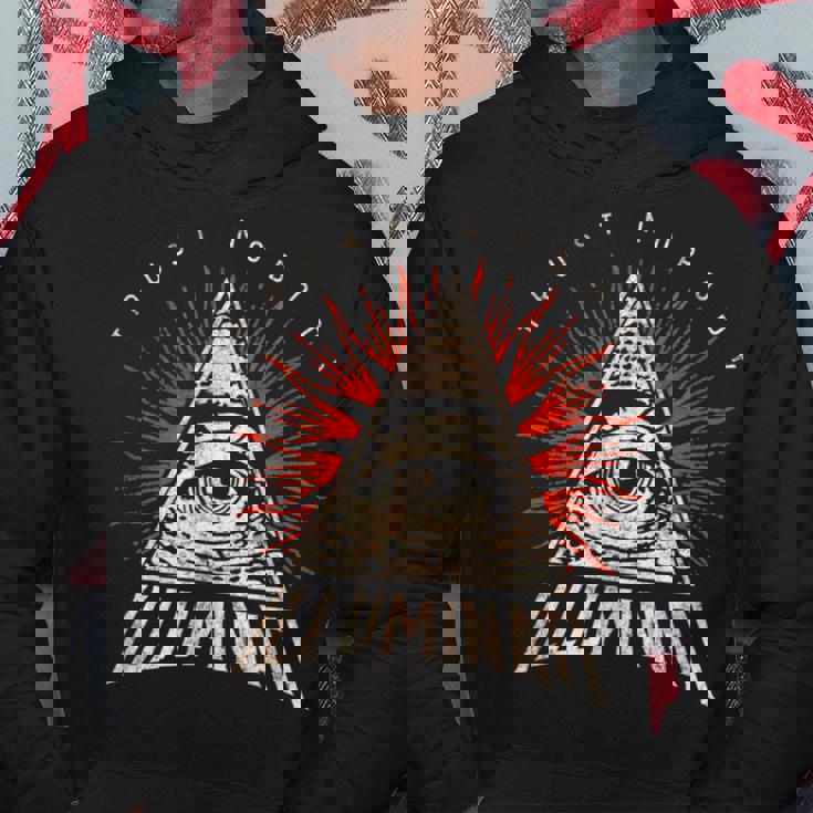 イルミナティは誰も信じない、誰も信じない、すべてを見る目、プロヴィデンス パーカー 面白い贈り物