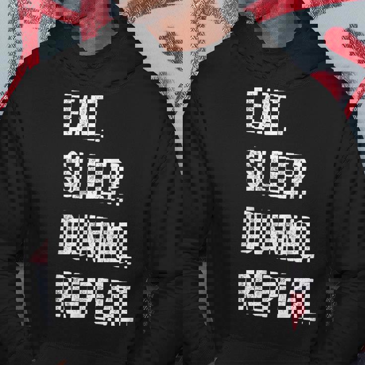 イート・スリープ・ディスクダンノ・リピート パーカー 面白い贈り物