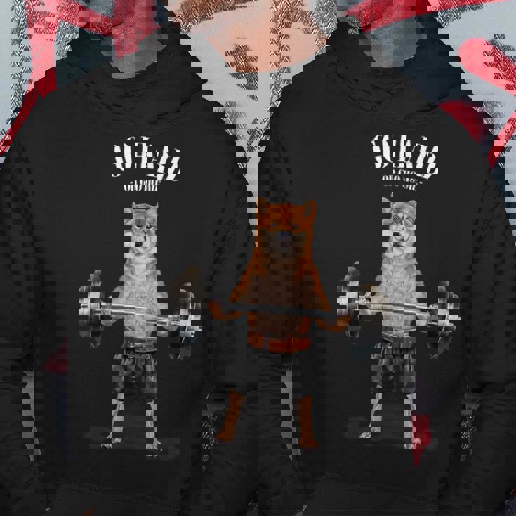 ウェイトリフティング 筋トレ バーベル やる気がないなら家に帰れ柴犬 しばいぬ 犬 パーカー 面白い贈り物