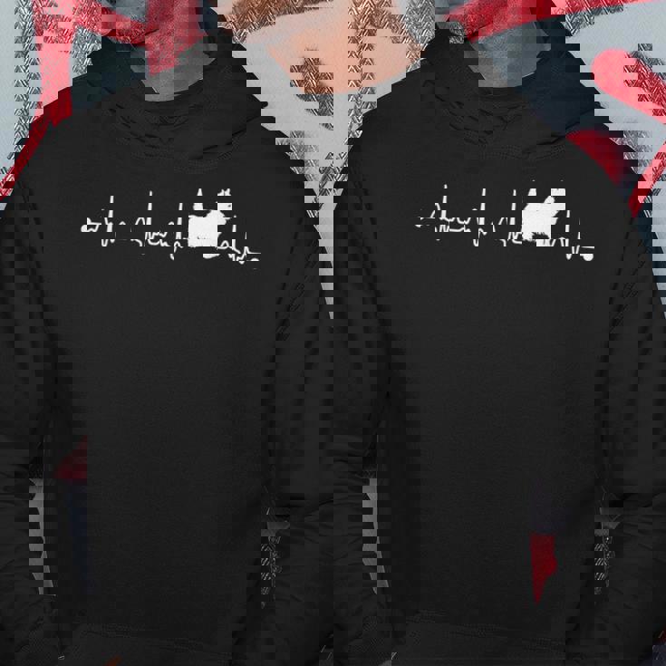 ウエスト・ハイランド・ホワイト・テリア 心音 心電図 ウェスティーママ パーカー 面白い贈り物