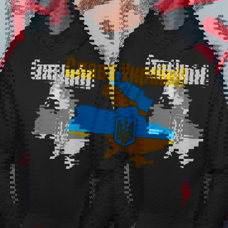 ウクライナ国旗とカラー ウクライナの栄光 パーカー 面白い贈り物