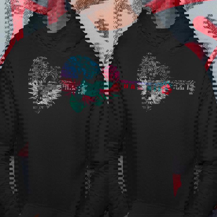 ウクレレ トライバル・フラワー アロハ・ギター ハワイ パーカー 面白い贈り物