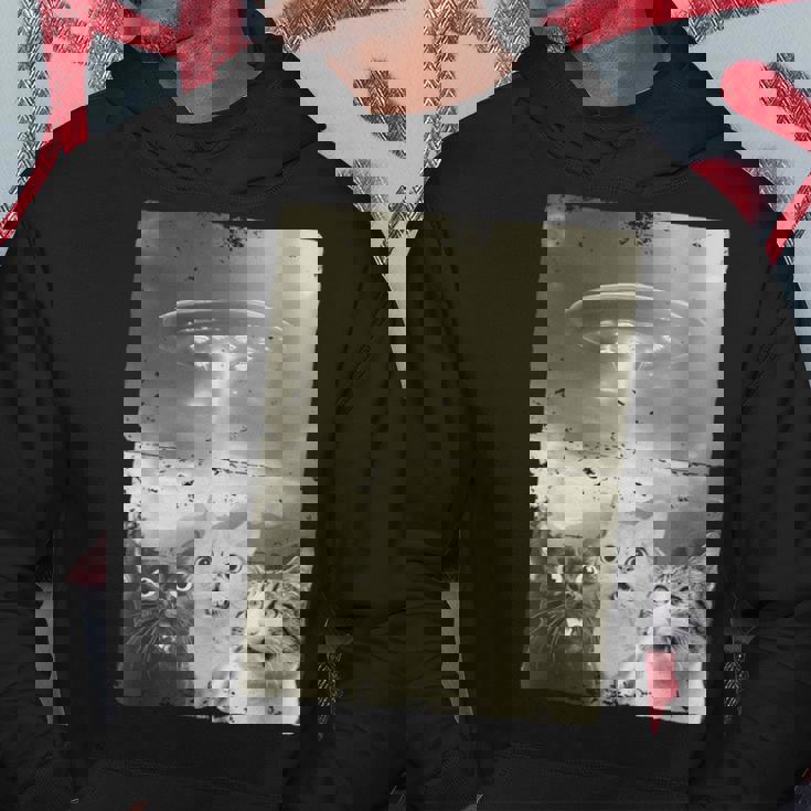 エイリアン Ufo ファニー キャッツ エイリアンの侵略猫 パーカー 面白い贈り物