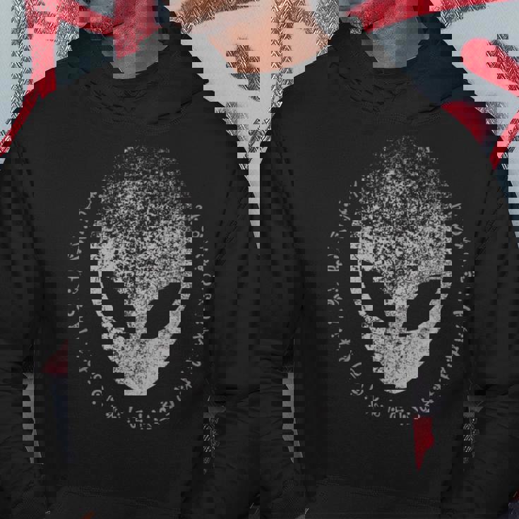 エイリアンの書き込みで苦しめられた古代のエイリアン ヘッド パーカー 面白い贈り物