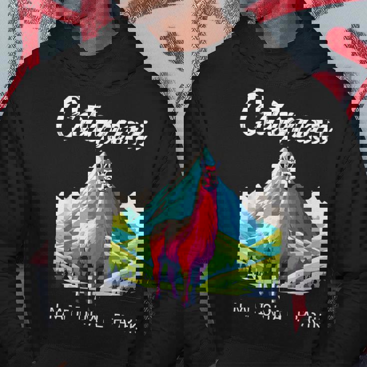 エクアドル コトパクシ国立公園 レトロ ラマ お土産 ハイキング パーカー 面白い贈り物