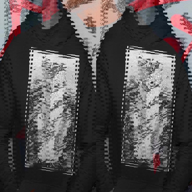 エッシャーのバベルの塔 パーカー 面白い贈り物