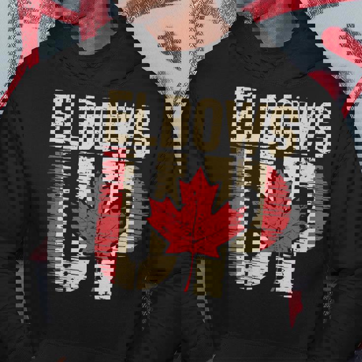 エルボーズアップ カナダ カナダ国旗 プライド 北 強い メープルリーフ パーカー 面白い贈り物
