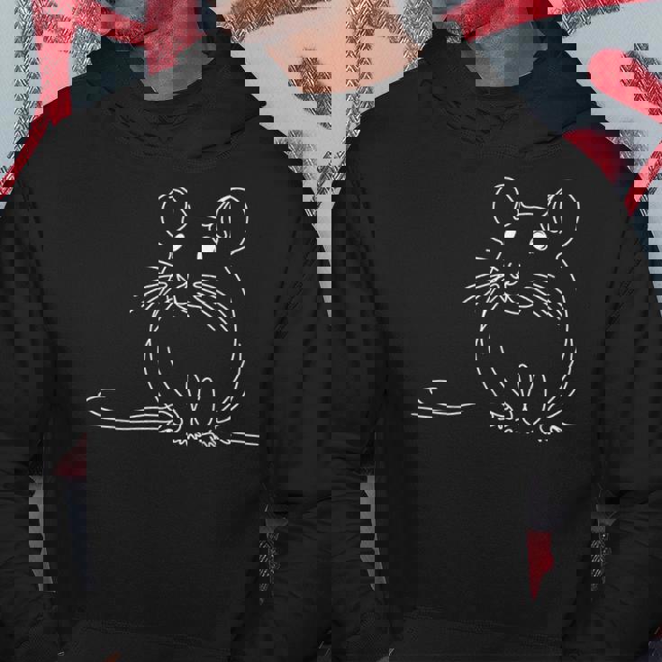 エレガントなラインアート ダンボラット ペット ラット パーカー 面白い贈り物