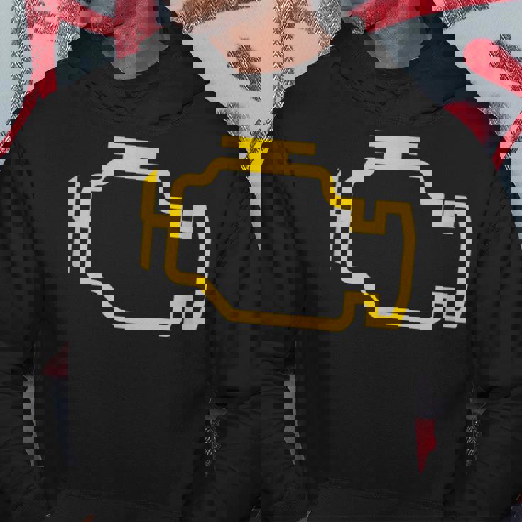 エンジンライトをチェック パーカー 面白い贈り物