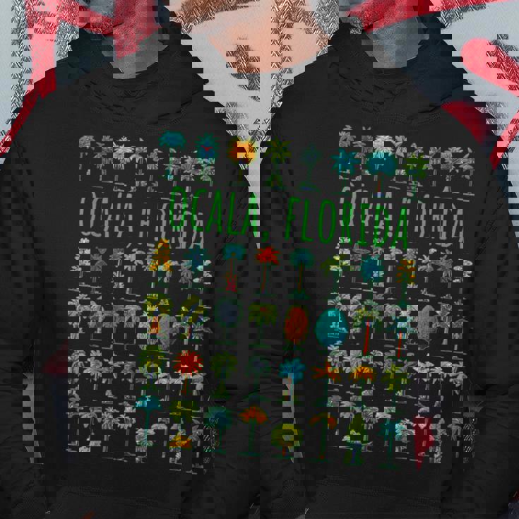 オカラフロリダ、アメリカ、ヤシの木のデザイン。 パーカー 面白い贈り物