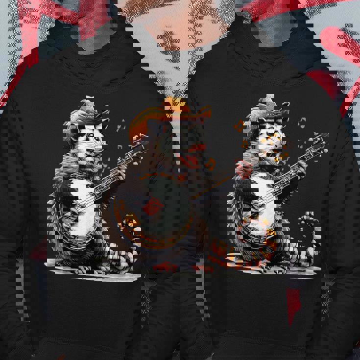 オポッサム演奏 バンジョー ギター 面白い ポッサムハット ゴミ オポッサム パーカー 面白い贈り物