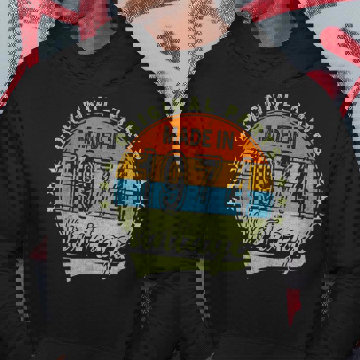 オリジナルパーツ 1974年生まれ ヴィンテージ 50歳 誕生日 レトロ パーカー 面白い贈り物